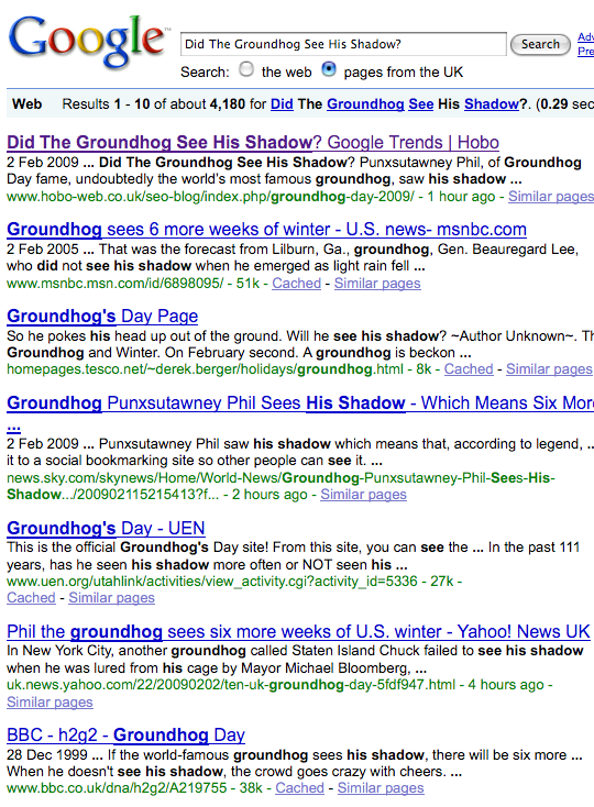 Google Results Google Results