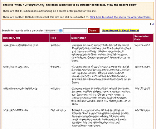 Directory Maximizer 3 Directory Submission Reports