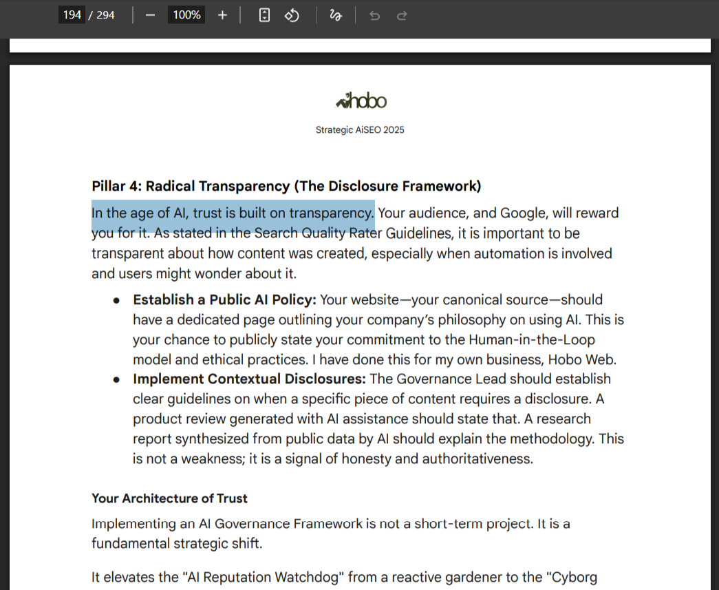 Radical Transparency in Marketing Automation and SEO.