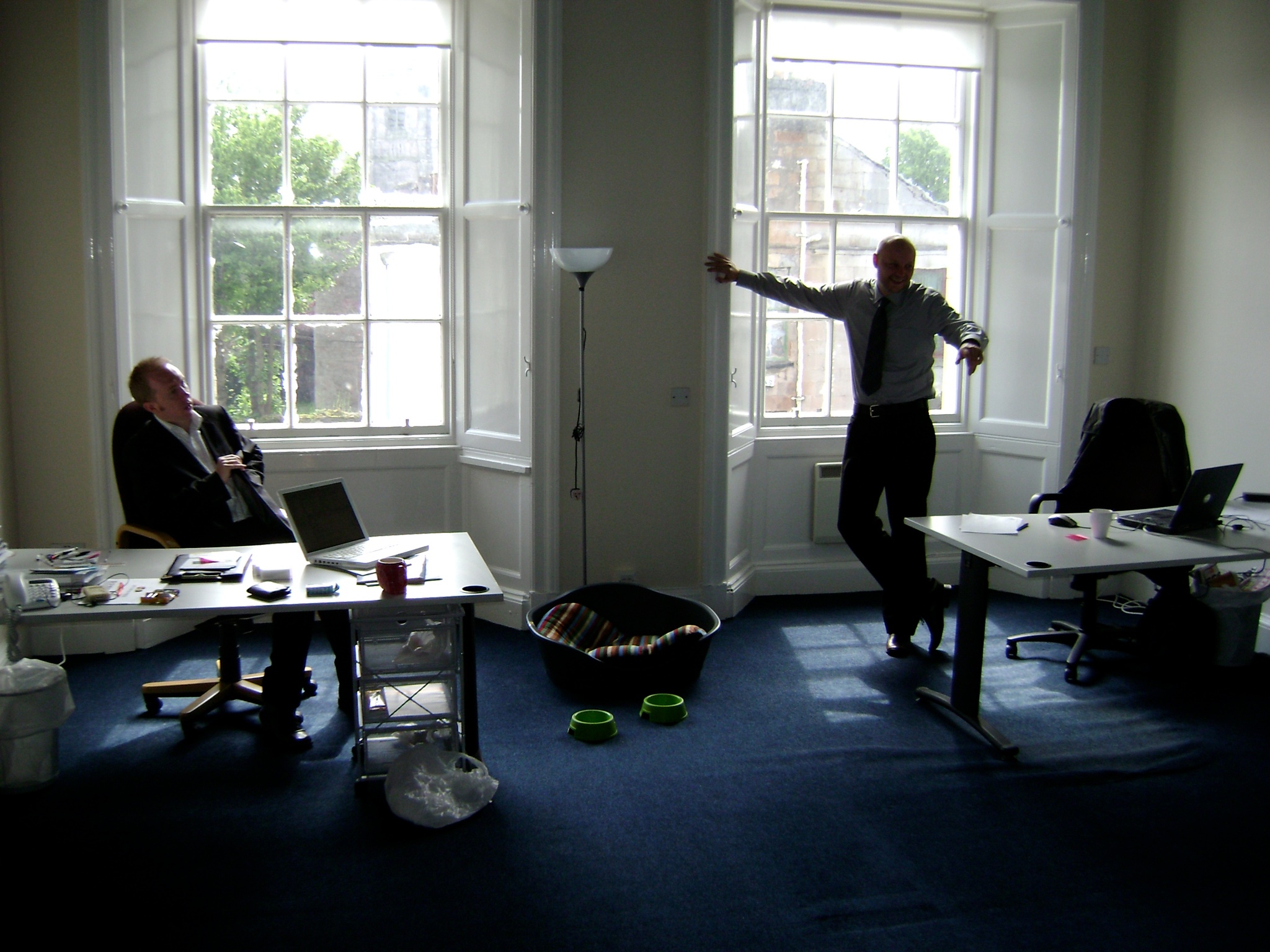 Michael Bonnar and Alan Muir of Hobo in the Mansion House before Hobo moved into the Stables next door.